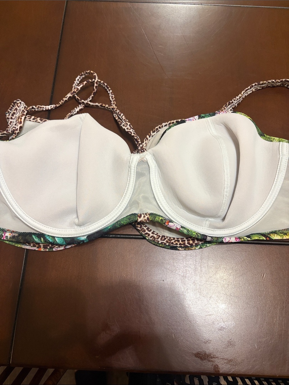 Freya Green Tropical Floral Bikini Set with Pink Accents 3 pieces - Picture 7 of 9